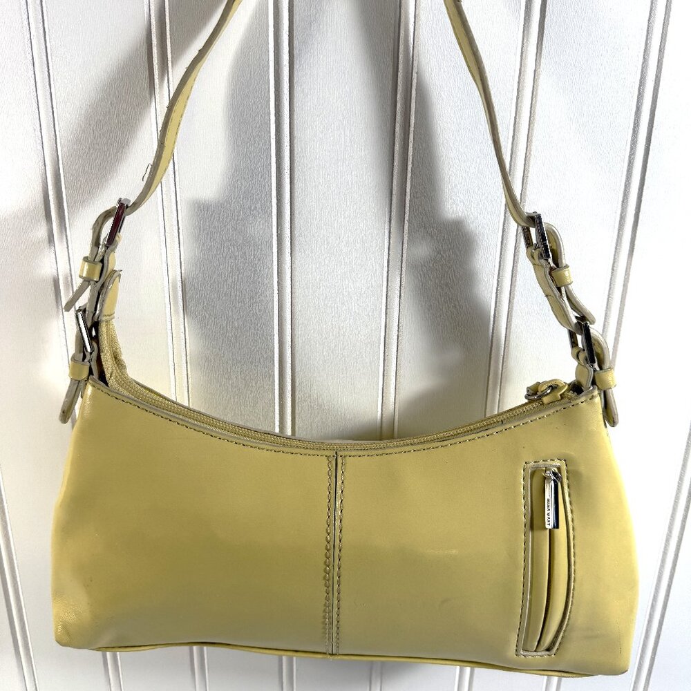 Nine West Small Yellow Shoulder Bag Faux Leather Purse